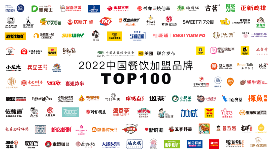 真功夫2022中国餐饮加盟品牌TOP100，看看有没有你的品牌